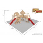 Complex de joaca Cheeky Monkey PlaySet - Centru multifuntional din lemn Play Center